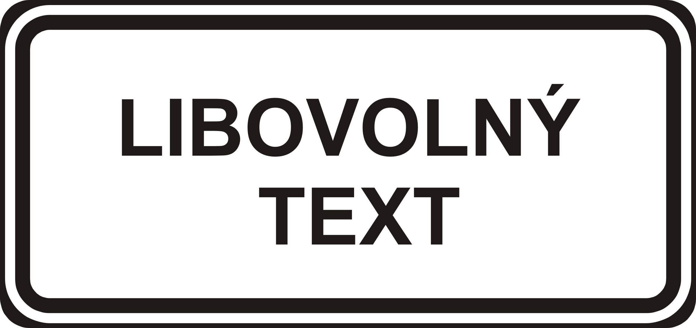 E13 - Dodatková tabulka 500x300mm - VLASTNÍ TEXT