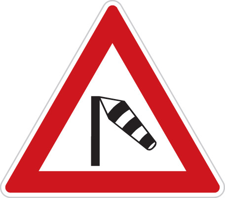 Dopravní značka - A16 - Boční vítr