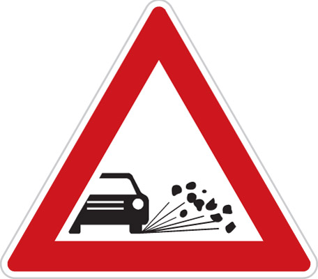 Dopravní značka - A17 - Odlétávající štěrk
