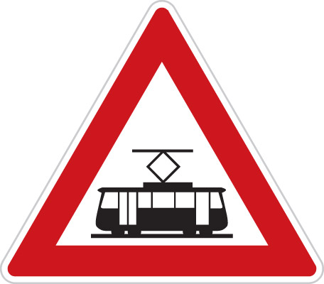 Dopravní značka - A25 - Tramvaj
