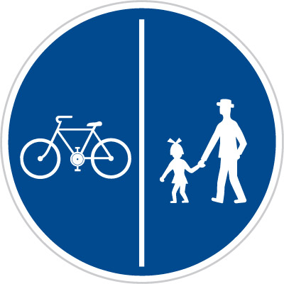 Dopravní značka - C10a - Stezka pro chodce a cyklisty