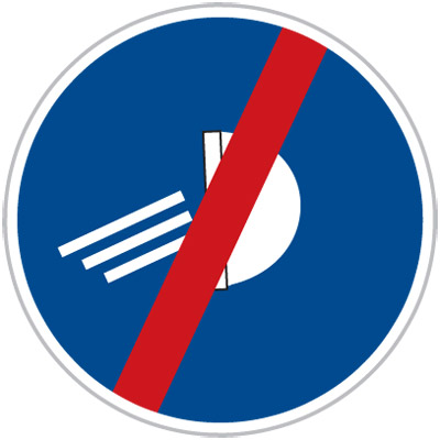 Dopravní značka - C13b - Rozviť světla - konec
