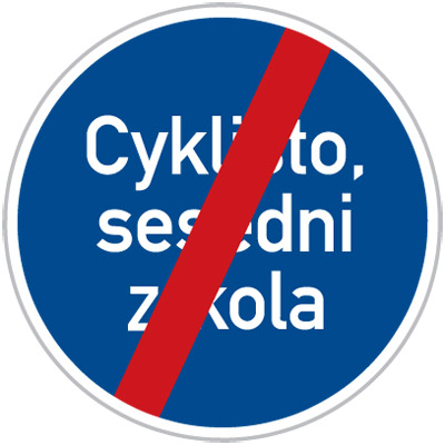 Dopravní značka - C14b - Konec jiného příkazu